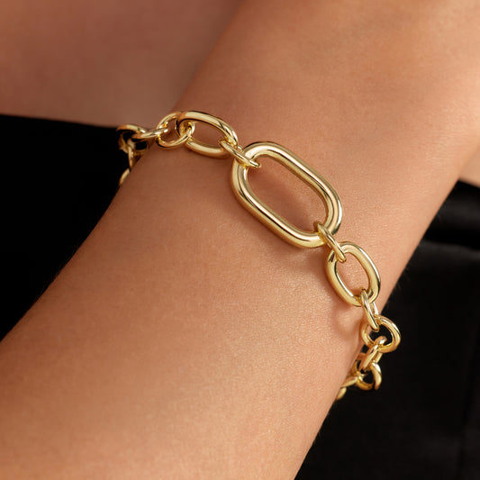 Bibbiena Poppi Gionna 925 sterling silver gold plated link bracelet - Parte di Me