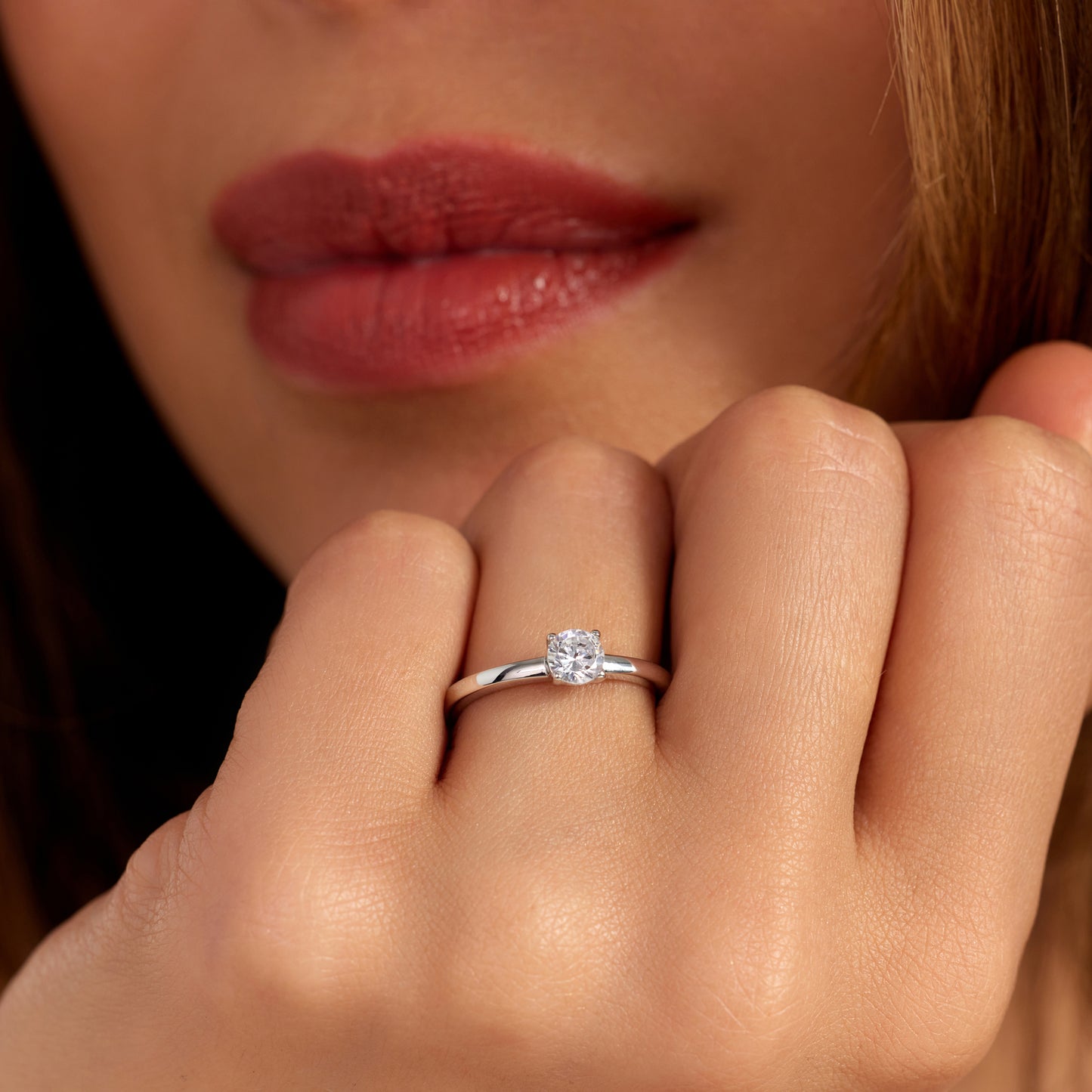 Ponte Vecchio Sofia 925 sterling silver ring with zirconia stone - Parte di Me
