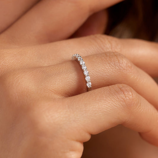 Santa Maria della Base 925 sterling silver ring with zirconia stones - Parte di Me