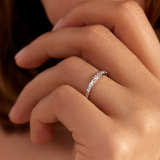 Santa Maria della Base 925 sterling silver ring with zirconia stones - Parte di Me