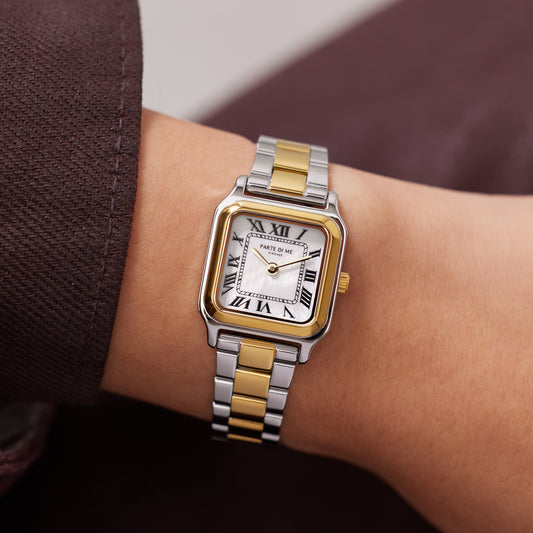 Orologio rectangular ladies watch gold and silver coloured - Parte di Me