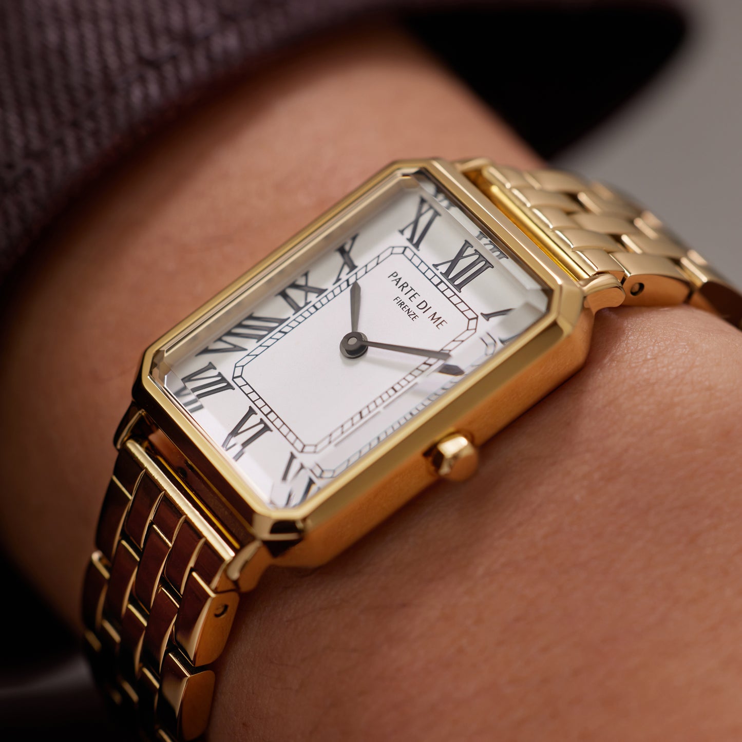 Orologio rectangular ladies watch gold coloured and white - Parte di Me