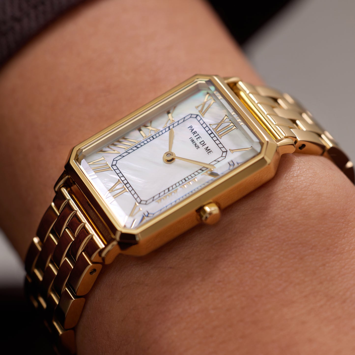 Orologio rectangular ladies watch gold coloured and mother of pearl - Parte di Me