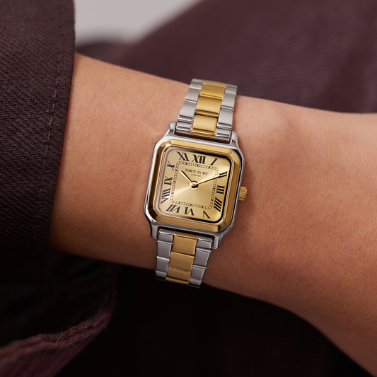 Orologio rectangular ladies watch gold and silver coloured - Parte di Me