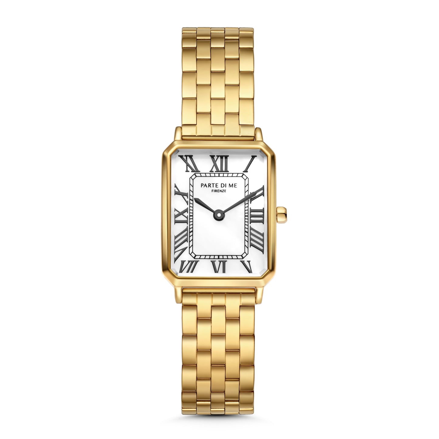 Orologio rectangular ladies watch gold coloured and white - Parte di Me
