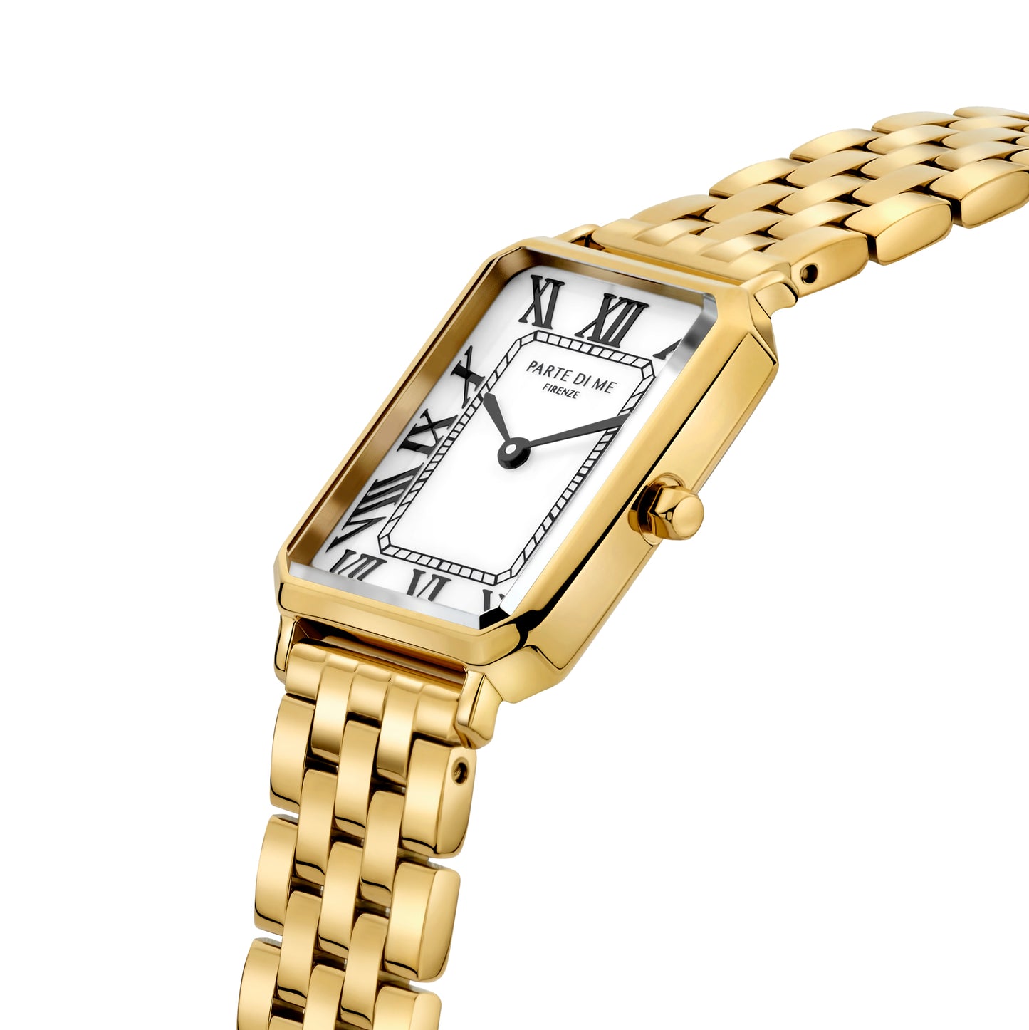 Orologio rectangular ladies watch gold coloured and white - Parte di Me