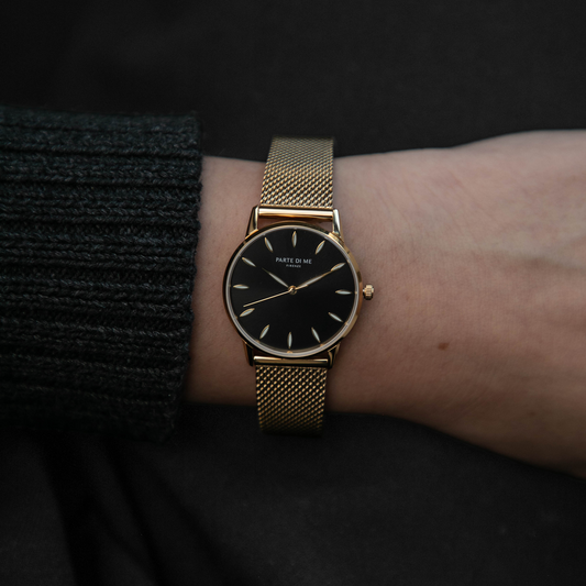Orologio round ladies watch gold coloured and black - Parte di Me