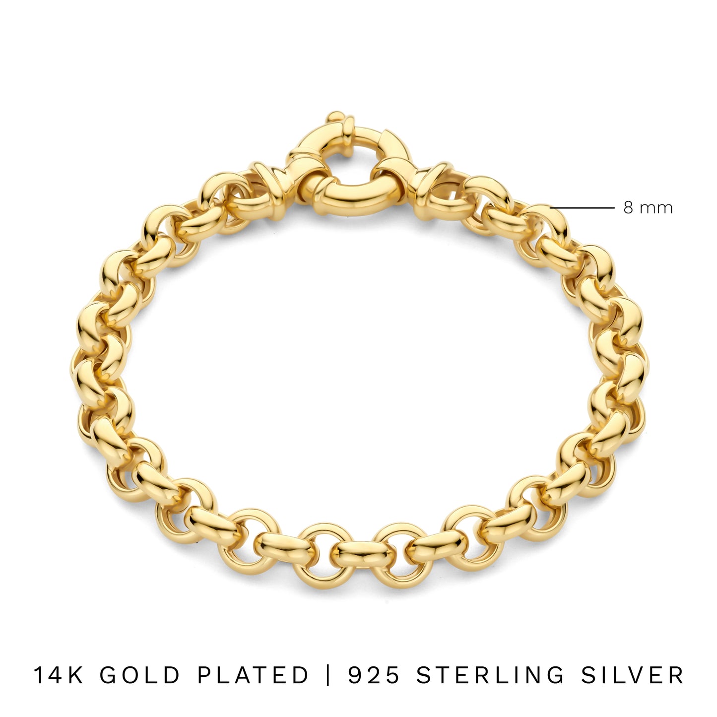 Bibbiena Poppi Lucy 925 sterling silver gold plated link bracelet - Parte di Me