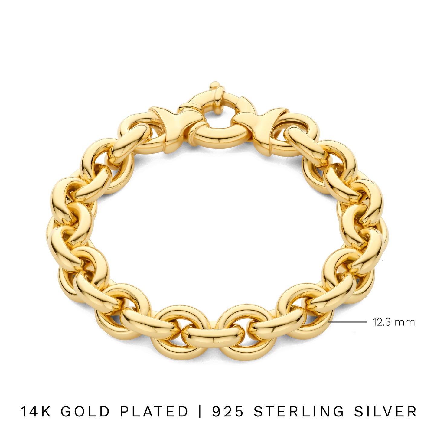 Bibbiena Poppi Tara 925 sterling silver gold plated link bracelet - Parte di Me