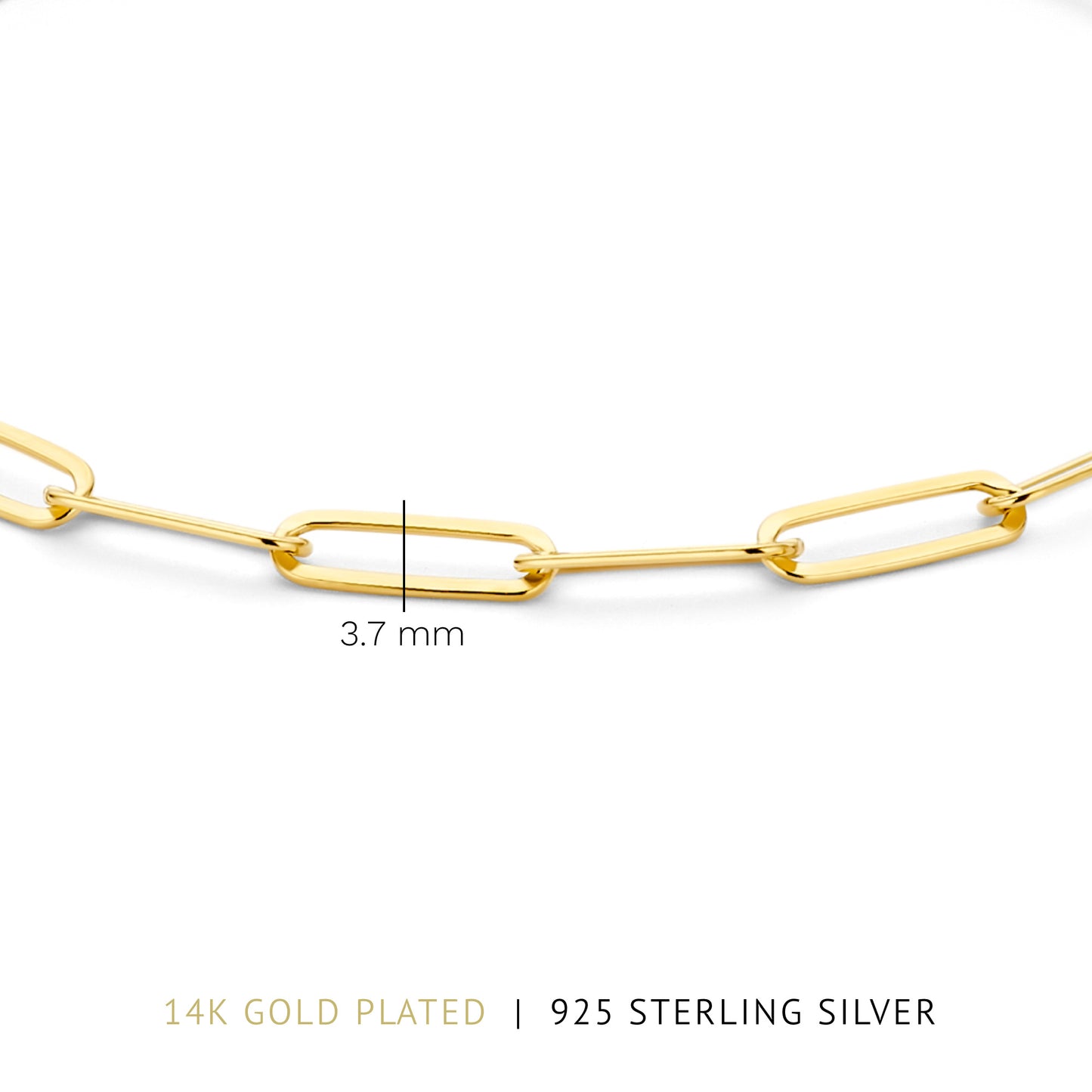 Bibbiena Poppi Felice 925 sterling silver gold plated link bracelet - Parte di Me
