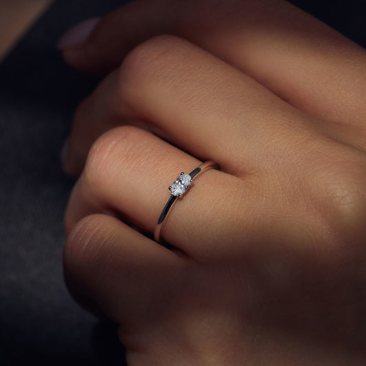 Ponte Vecchio Milena 925 sterling silver ring with zirconia stone - Parte di Me