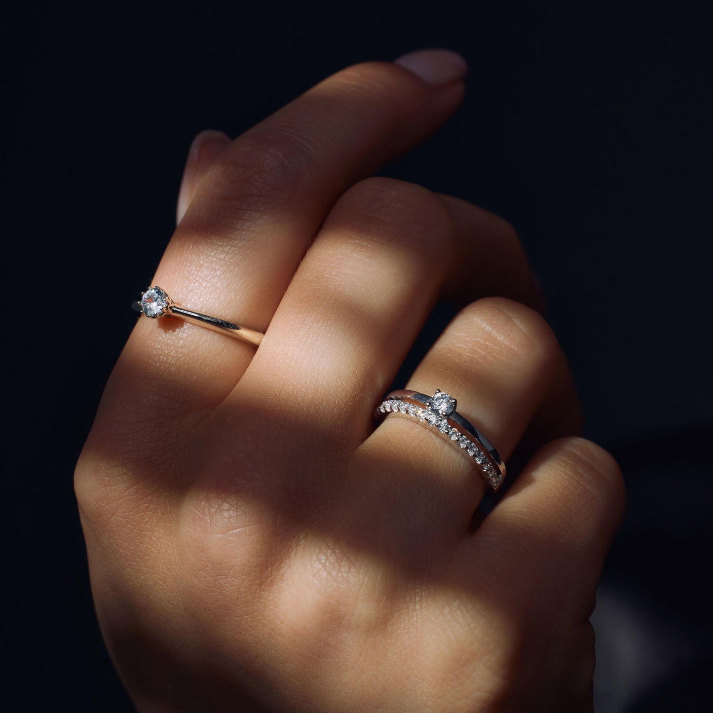 Cento Luci Mila 925 sterling silver ring with zirconia stone - Parte di Me