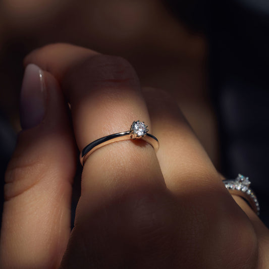 Cento Luci Mila 925 sterling silver ring with zirconia stone - Parte di Me