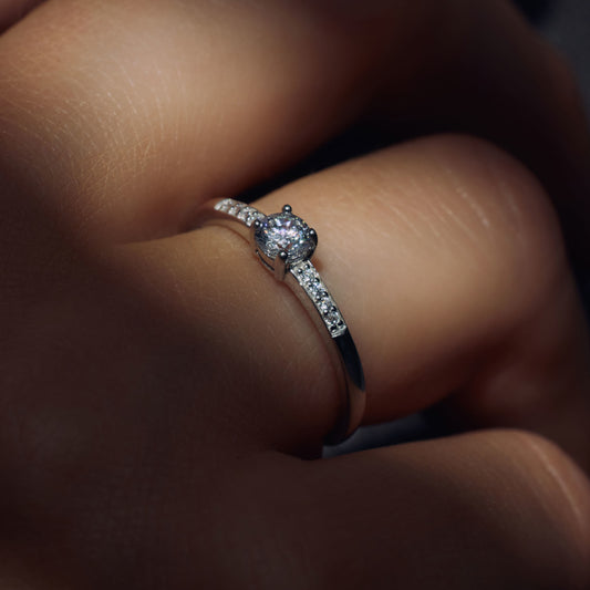 Ponte Vecchio Santa Trinita 925 sterling silver ring with zirconia stones - Parte di Me