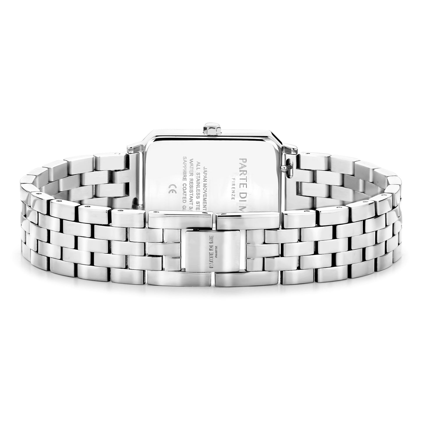 Orologio rectangular ladies watch silver coloured and green - Parte di Me