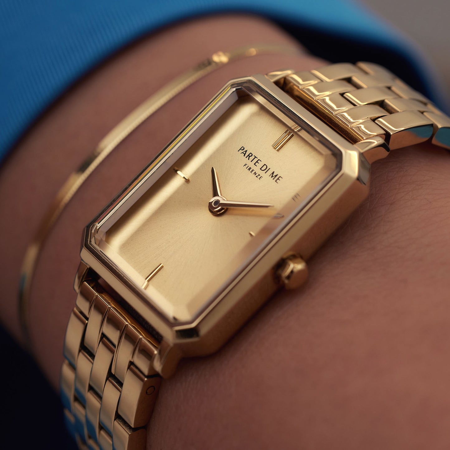Sorprendimi gold coloured watch and 925 sterling silver gold plated bracelet - Parte di Me