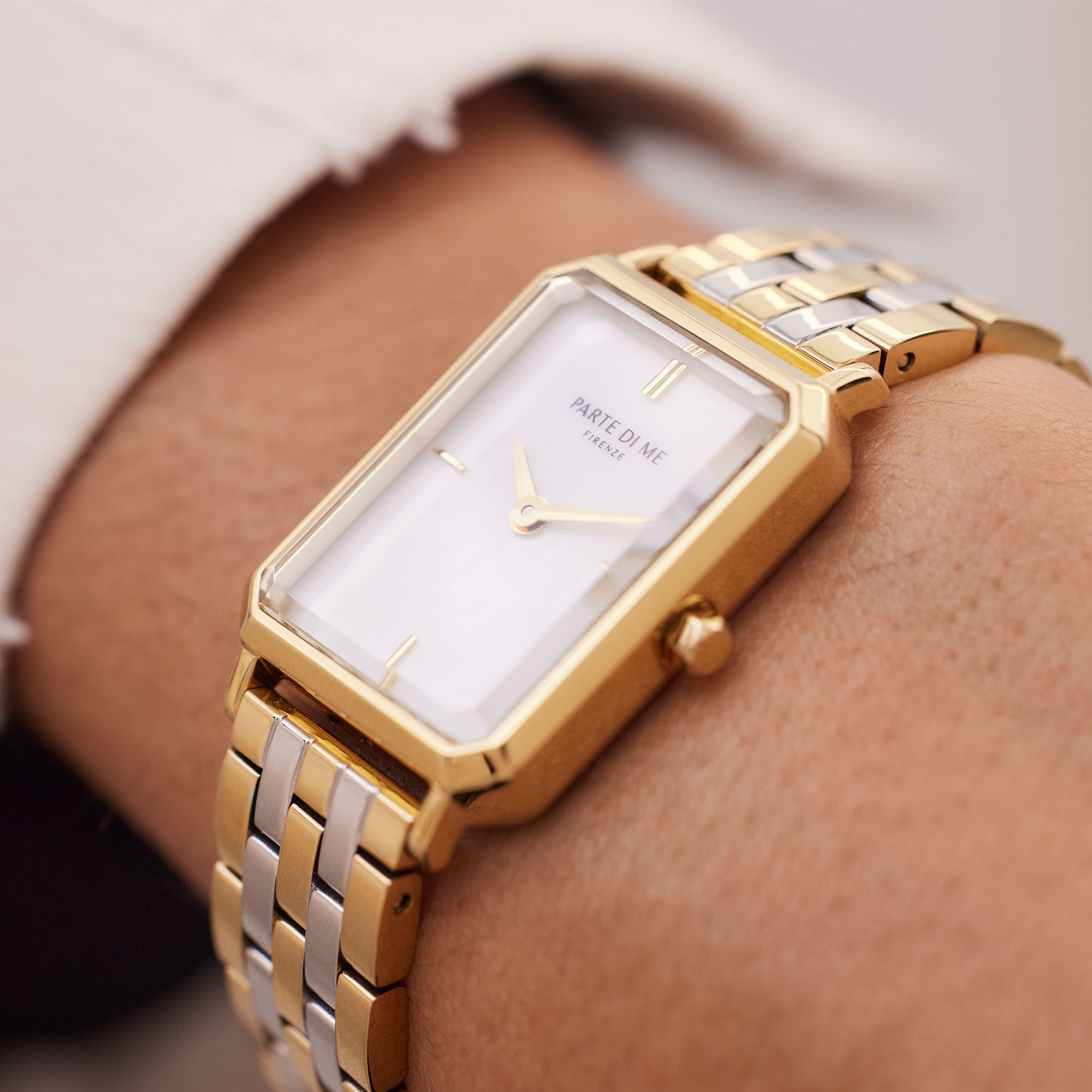 Orologio rectangular ladies watch gold and silver coloured - Parte di Me
