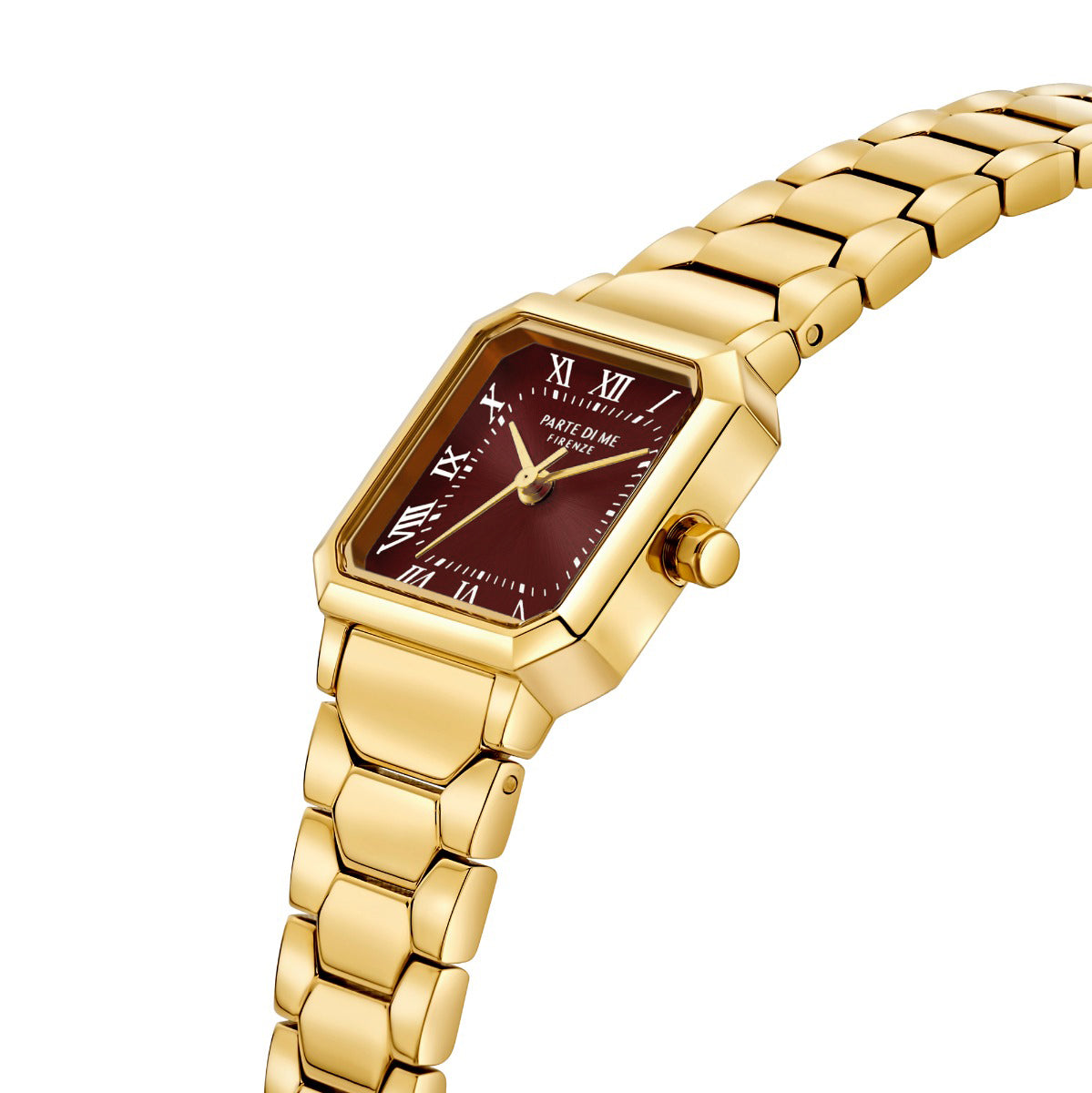 Orologio square ladies watch gold coloured and dark brown - Parte di Me