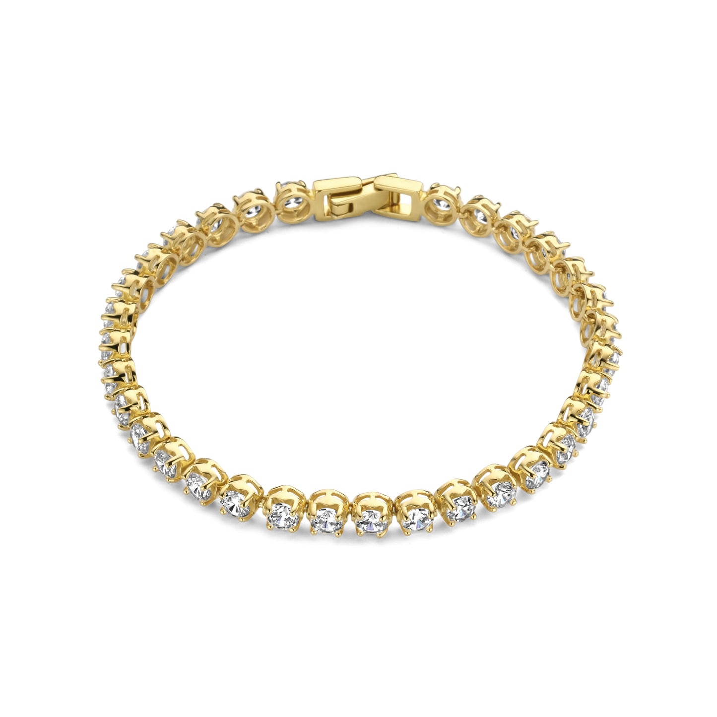 Santa Maria della Base 925 sterling silver gold plated bracelet with zirconia stones - Parte di Me
