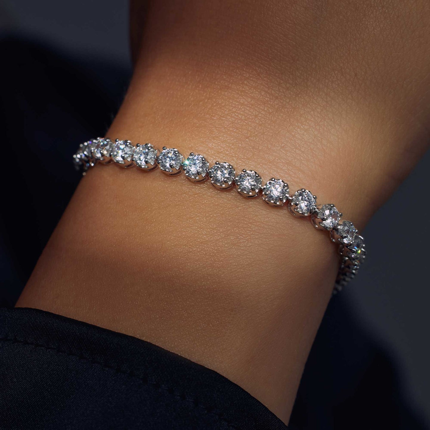 Santa Maria della Base 925 sterling silver bracelet with zirconia stones - Parte di Me