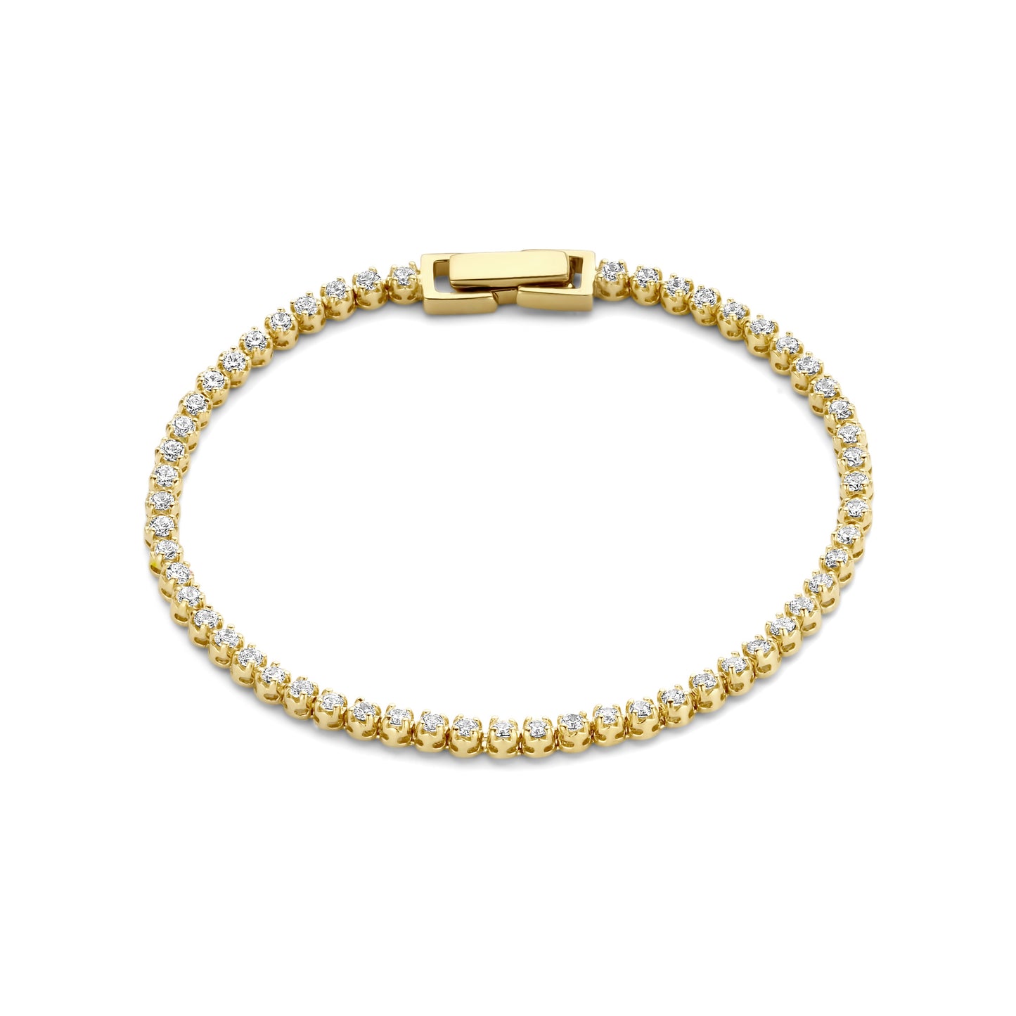 Santa Maria della Base 925 sterling silver gold plated bracelet with zirconia stones - Parte di Me