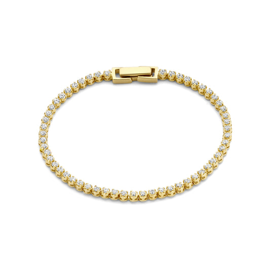 Santa Maria della Base 925 sterling silver gold plated bracelet with zirconia stones - Parte di Me