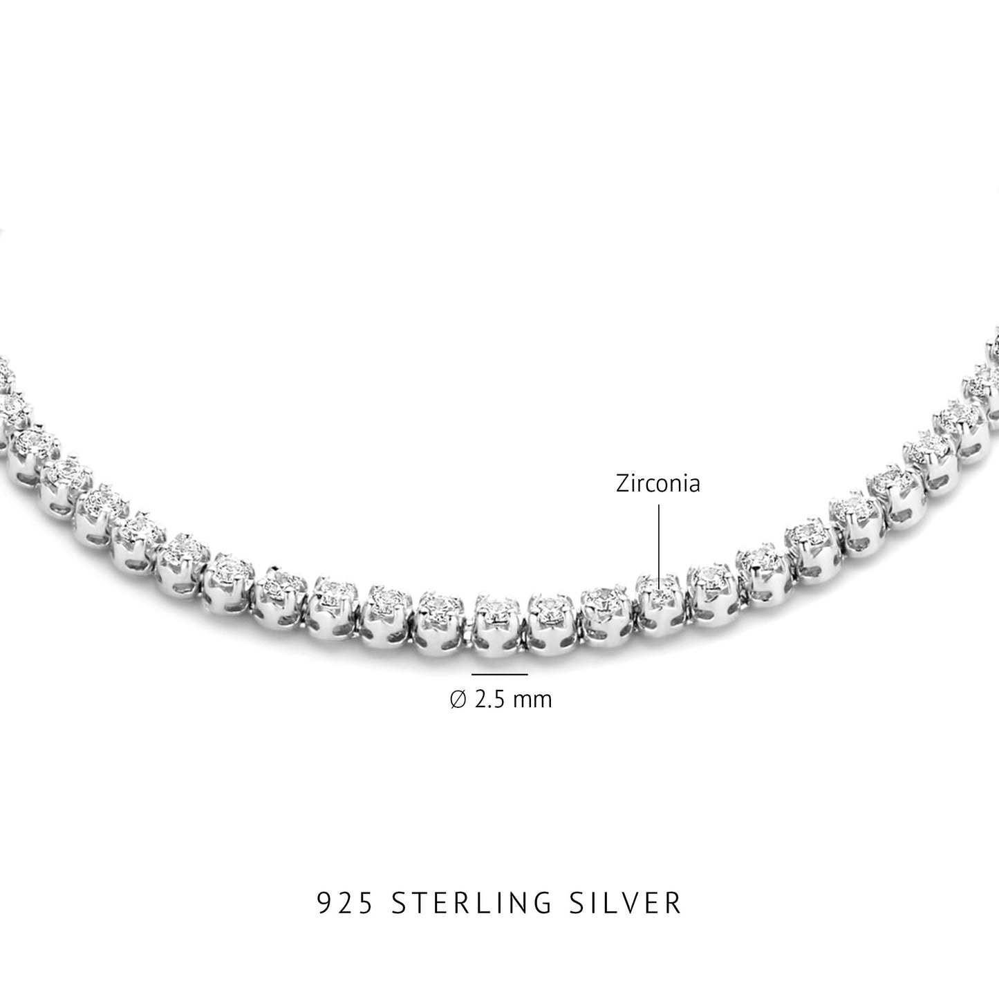 Santa Maria della Base 925 sterling silver bracelet with zirconia stones - Parte di Me
