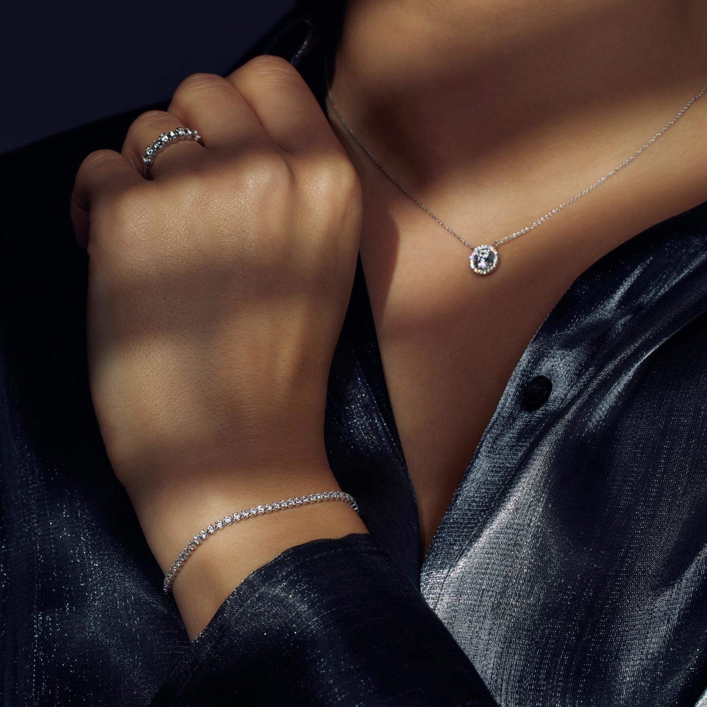 Santa Maria della Base 925 sterling silver bracelet with zirconia stones - Parte di Me