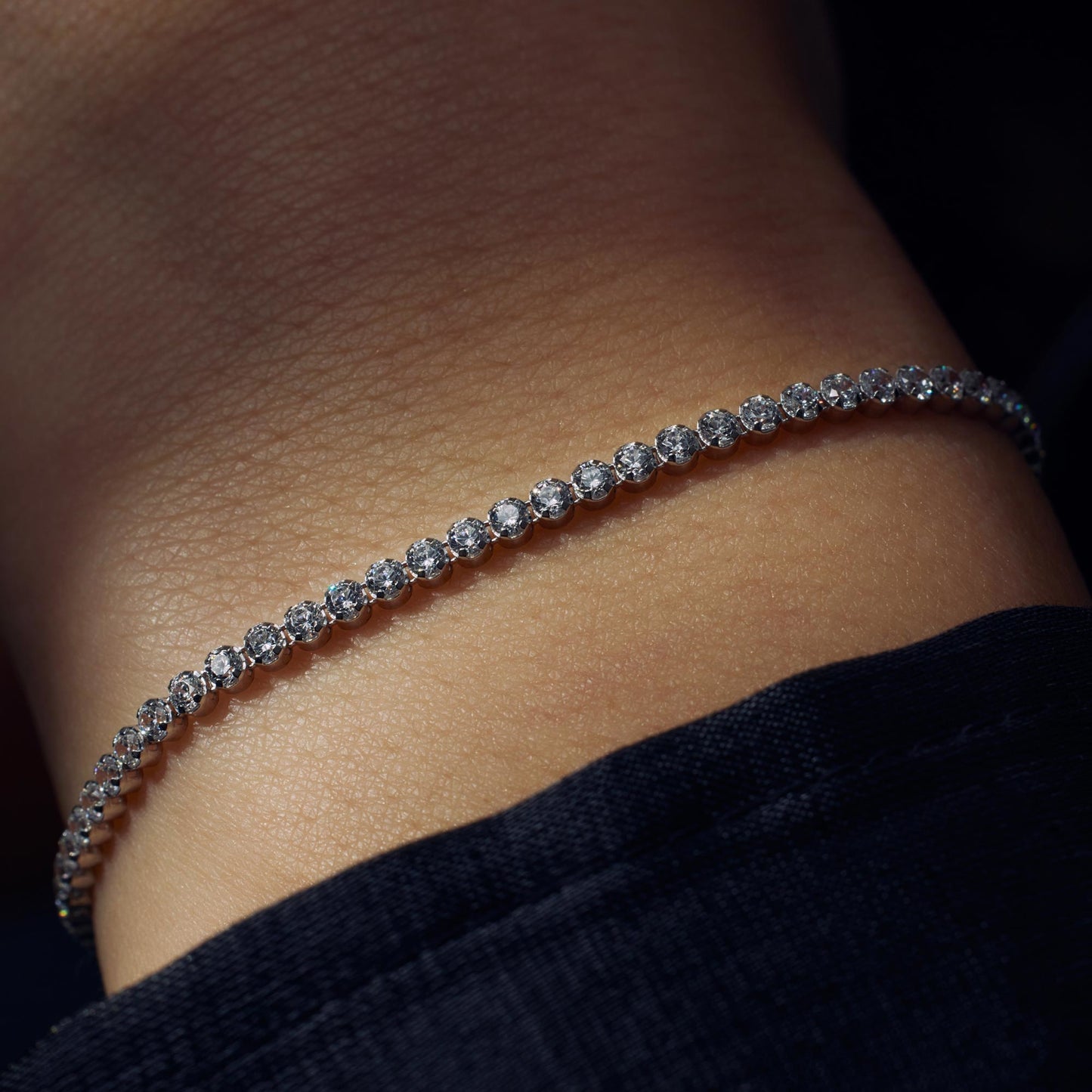 Santa Maria della Base 925 sterling silver bracelet with zirconia stones - Parte di Me