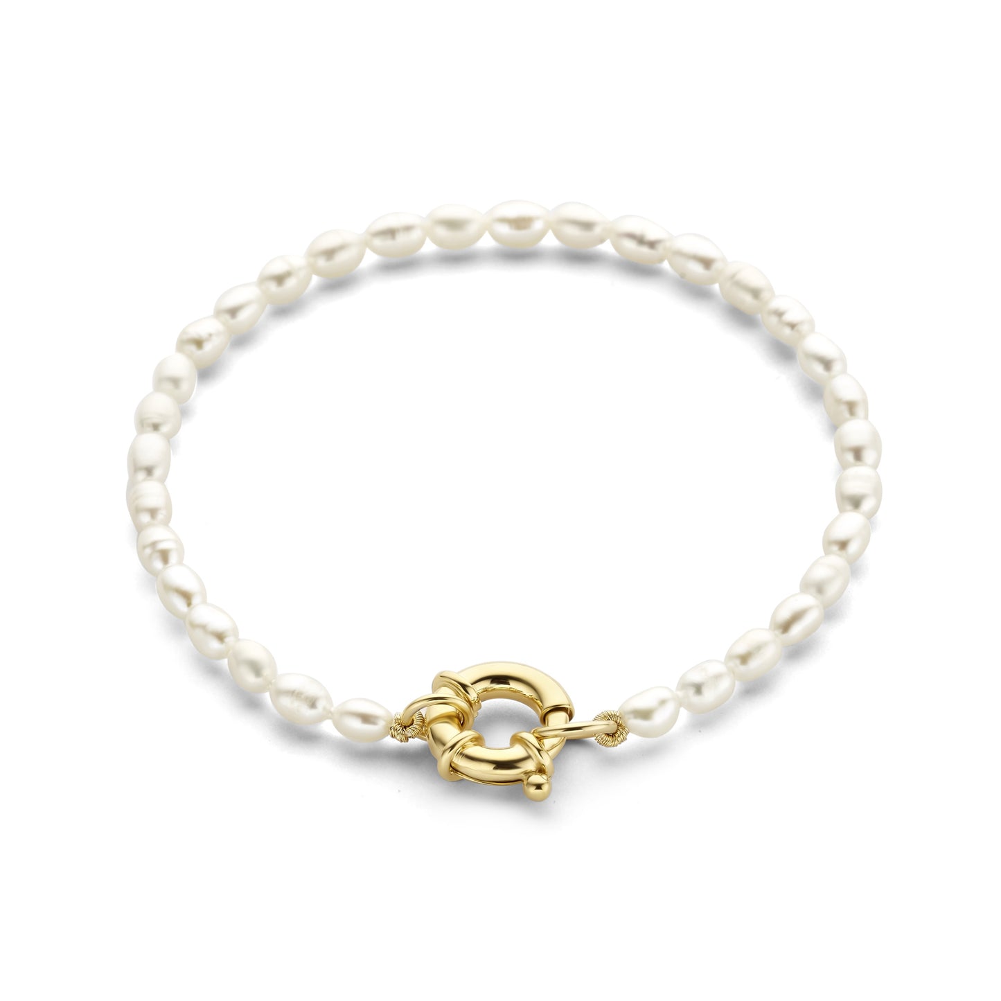 Brioso Cortona Bella 925 sterling silver gold plated pearl bracelet - Parte di Me