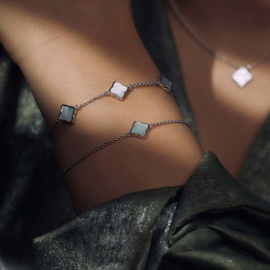 Brioso Cortona Dara 925 sterling silver bracelet with mother of pearl - Parte di Me