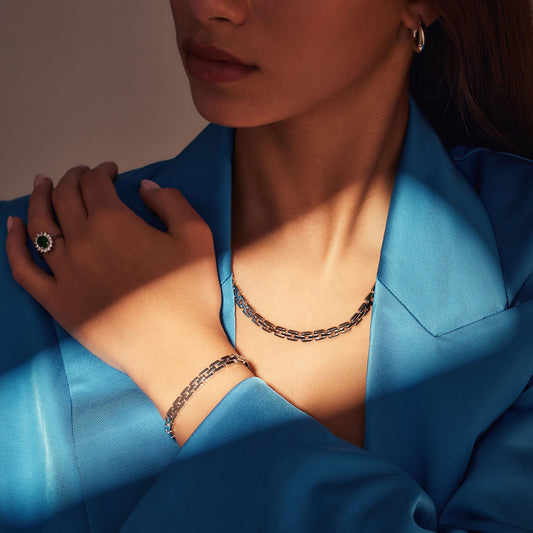 Sorprendimi 925 sterling silver necklace and bracelet giftset - Parte di Me