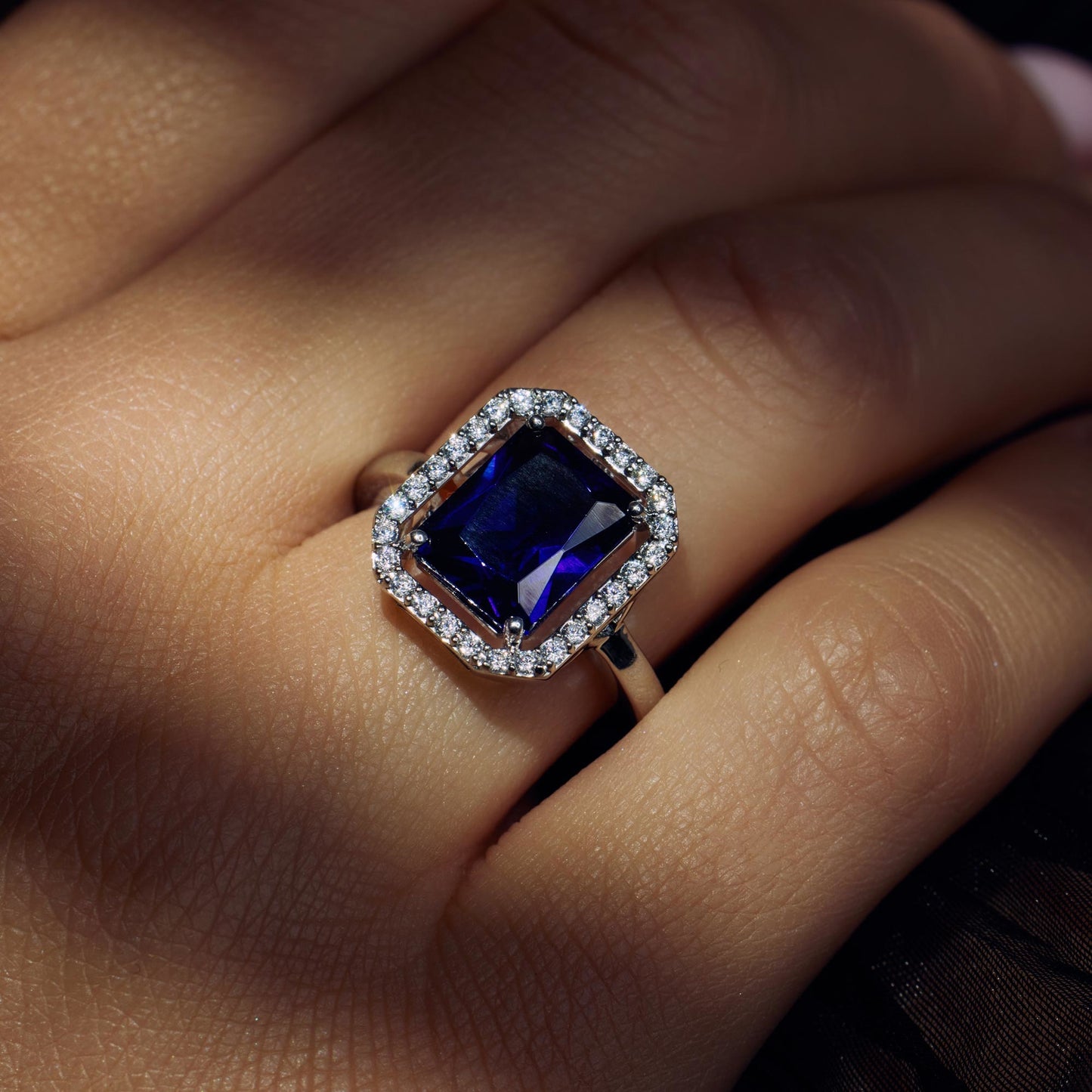Mia Colore Azure 925 sterling silver ring with blue zirconia stone - Parte di Me