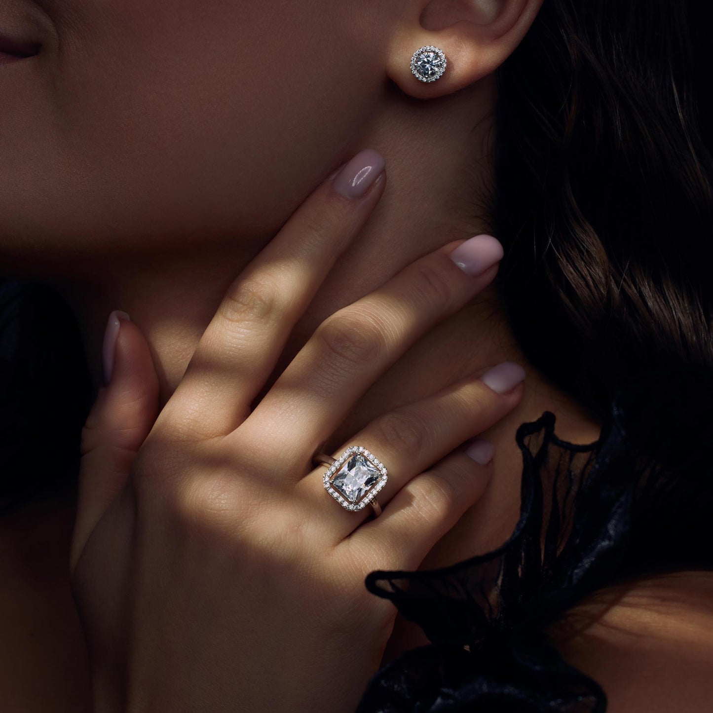 Mia Colore Bianca 925 sterling silver ring with zirconia stone - Parte di Me