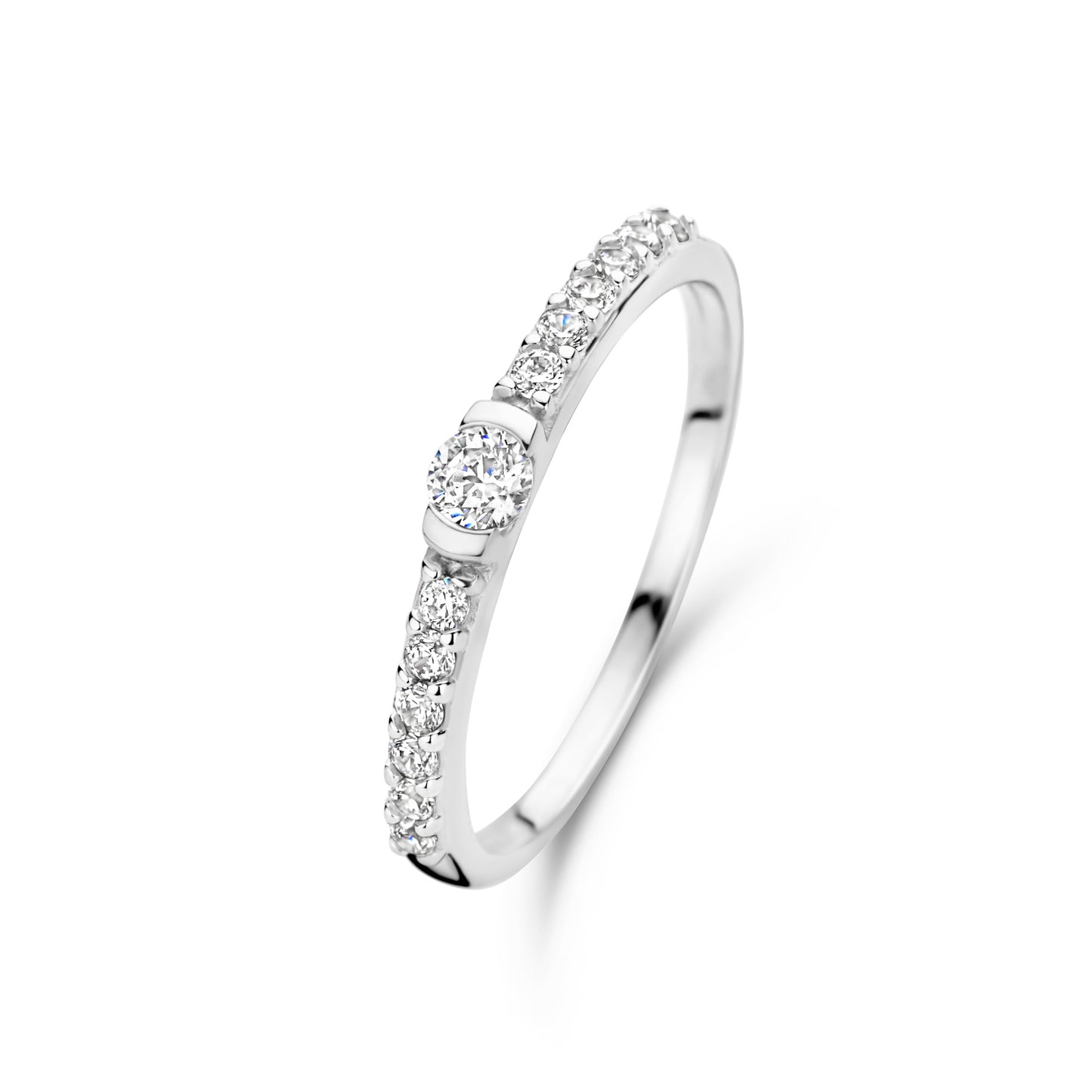 Santa Maria della Base 925 sterling silver ring with zirconia stones - Parte di Me