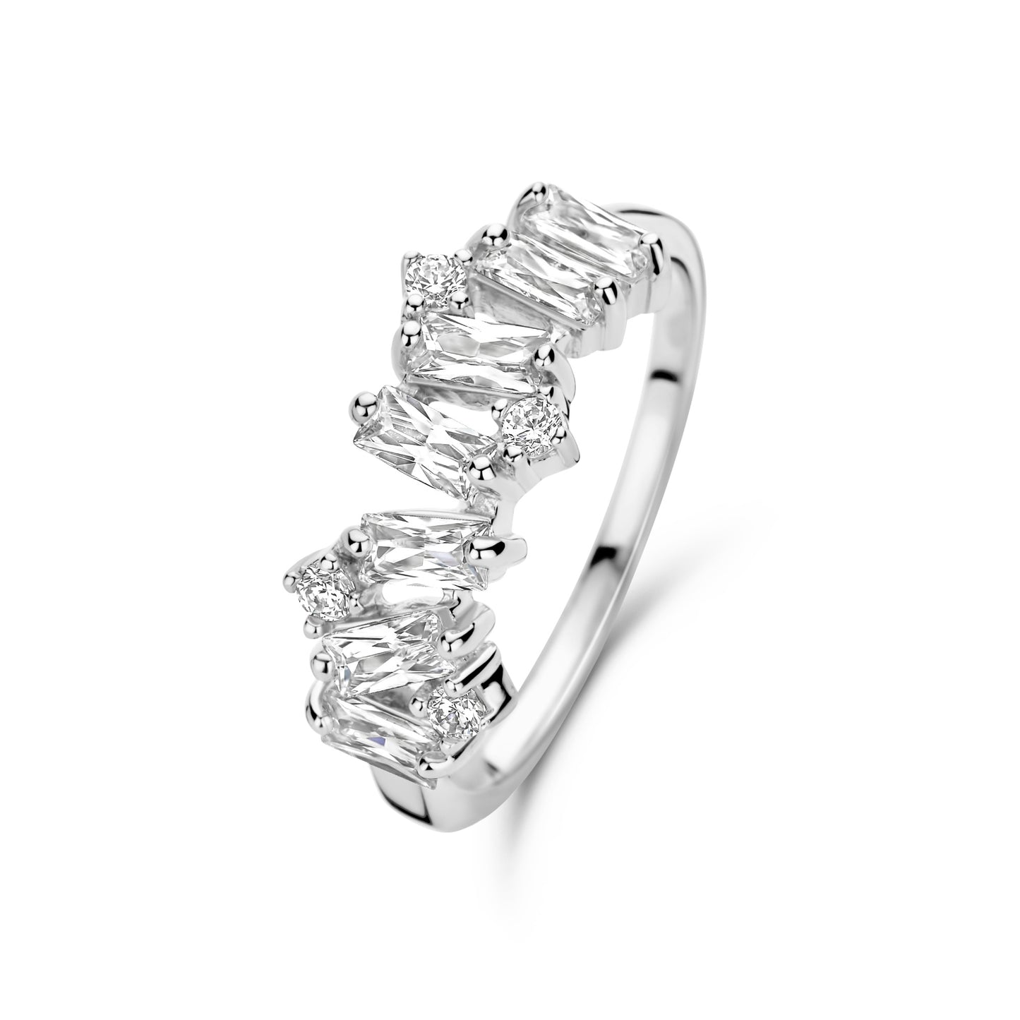 Santa Maria della Base 925 sterling silver ring with zirconia stones - Parte di Me