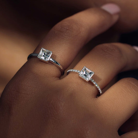 Cento Luci Pia 925 sterling silver ring with preciosa crystal - Parte di Me