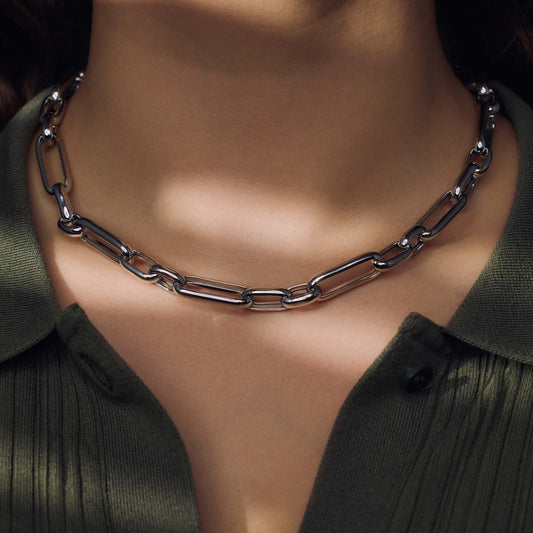 Bibbiena Poppi Casentino 925 sterling silver link necklace - Parte di Me