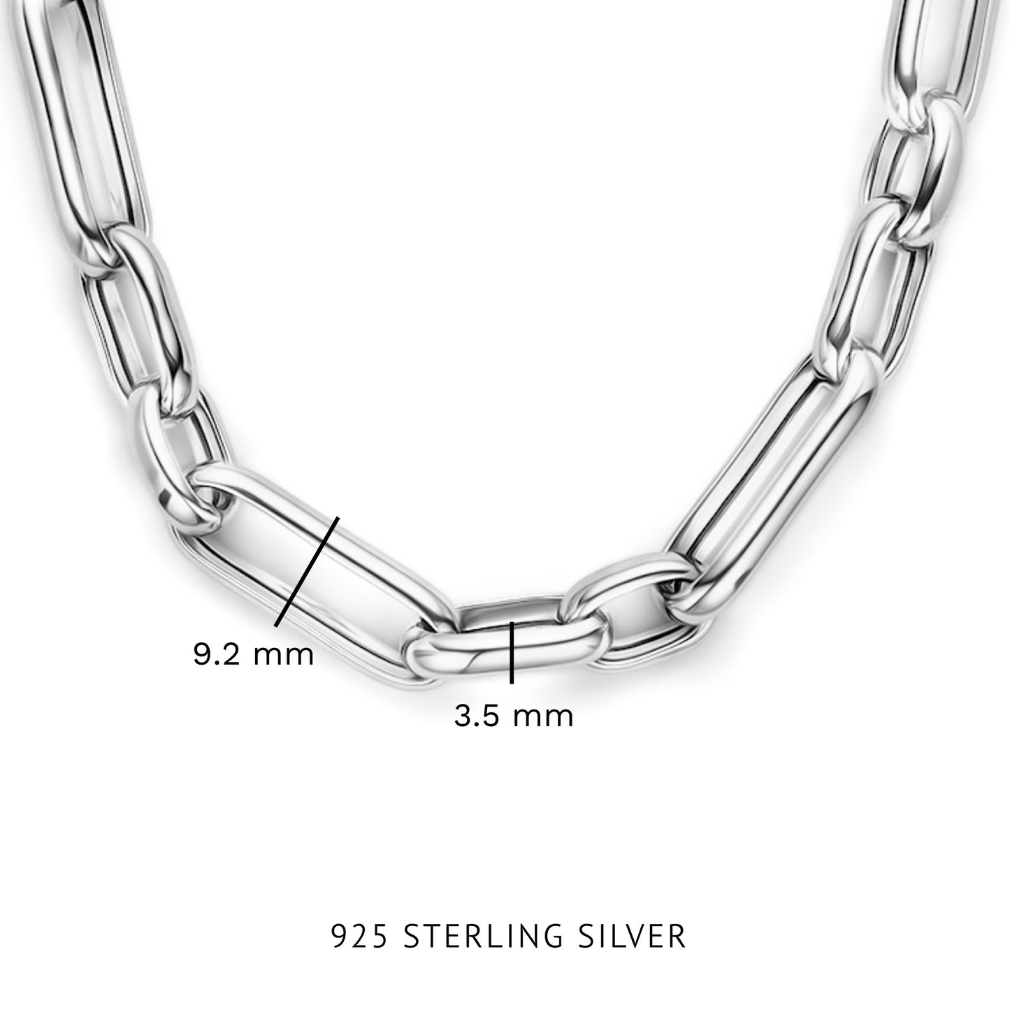Bibbiena Poppi Casentino 925 sterling silver link necklace - Parte di Me