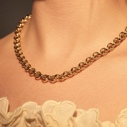 Bibbiena Poppi Lucy 925 sterling silver gold plated link necklace - Parte di Me