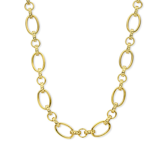 Bibbiena Poppi Clara 925 sterling silver gold plated link necklace - Parte di Me