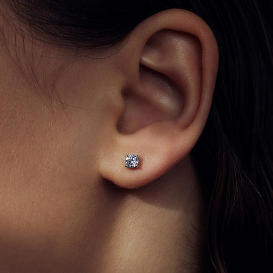 Ponte Vecchio Sofia 925 sterling silver ear studs with zirconia stone - Parte di Me