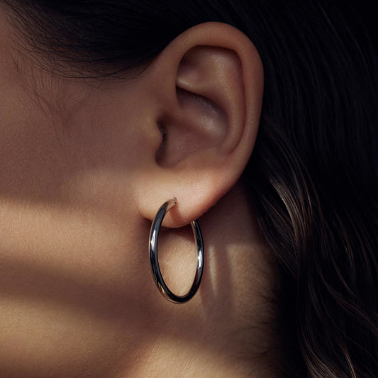 Bibbiena Poppi Casentino 925 sterling silver hoop earrings - Parte di Me