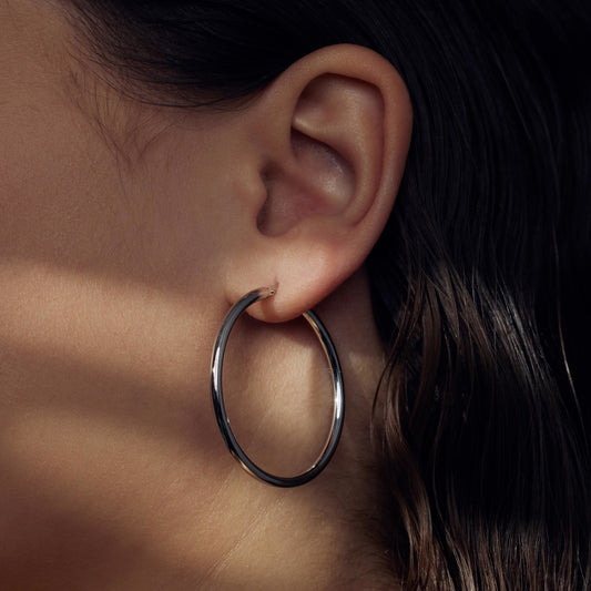 Bibbiena Poppi Casentino 925 sterling silver hoop earrings - Parte di Me