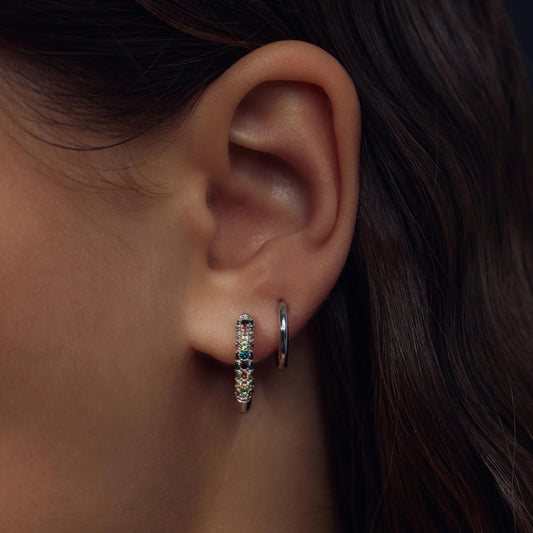 Santa Maria della Base 925 sterling silver hoop earrings - Parte di Me