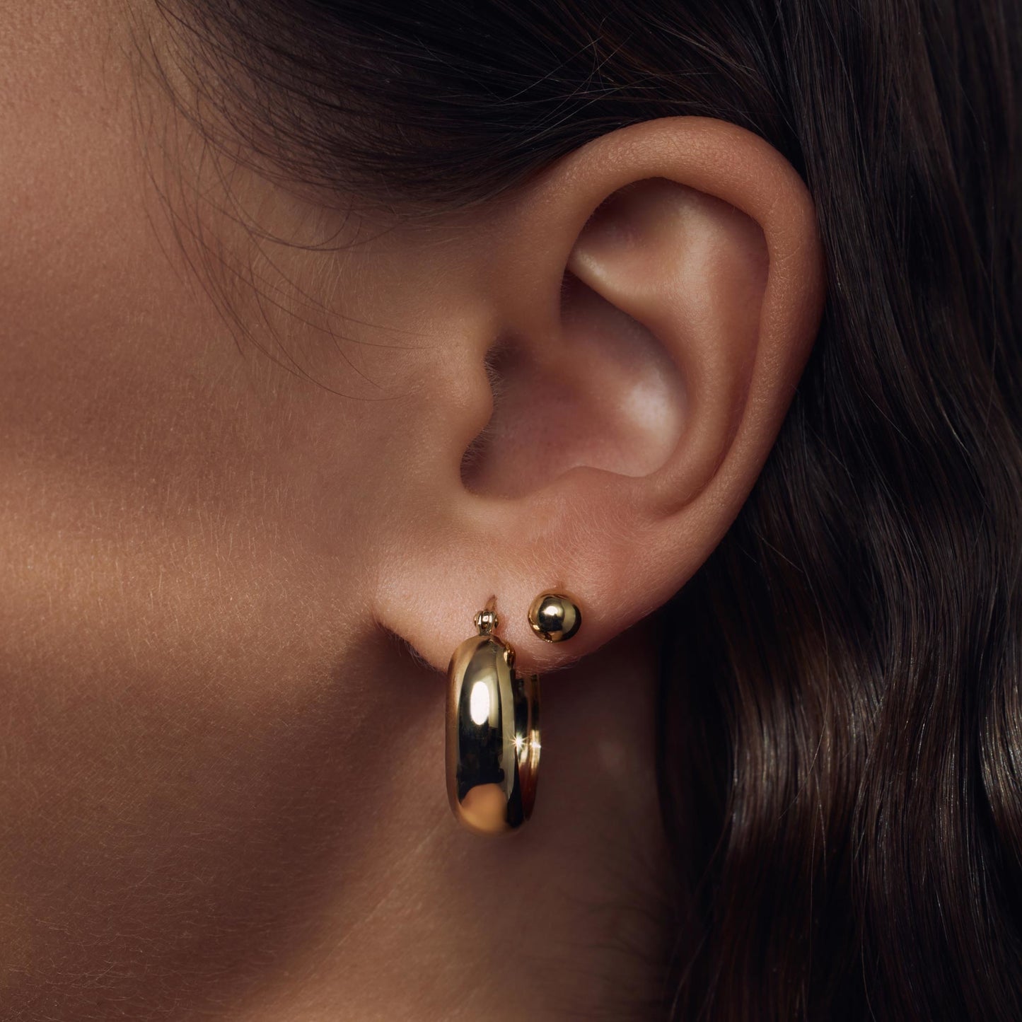 Sorprendimi 925 sterling silver gold plated earrings set - Parte di Me