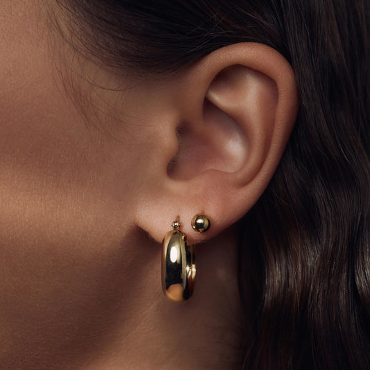 Sorprendimi 925 sterling silver gold plated earrings set - Parte di Me