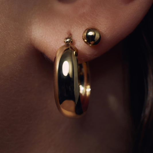 Sorprendimi 925 sterling silver gold plated earrings set - Parte di Me