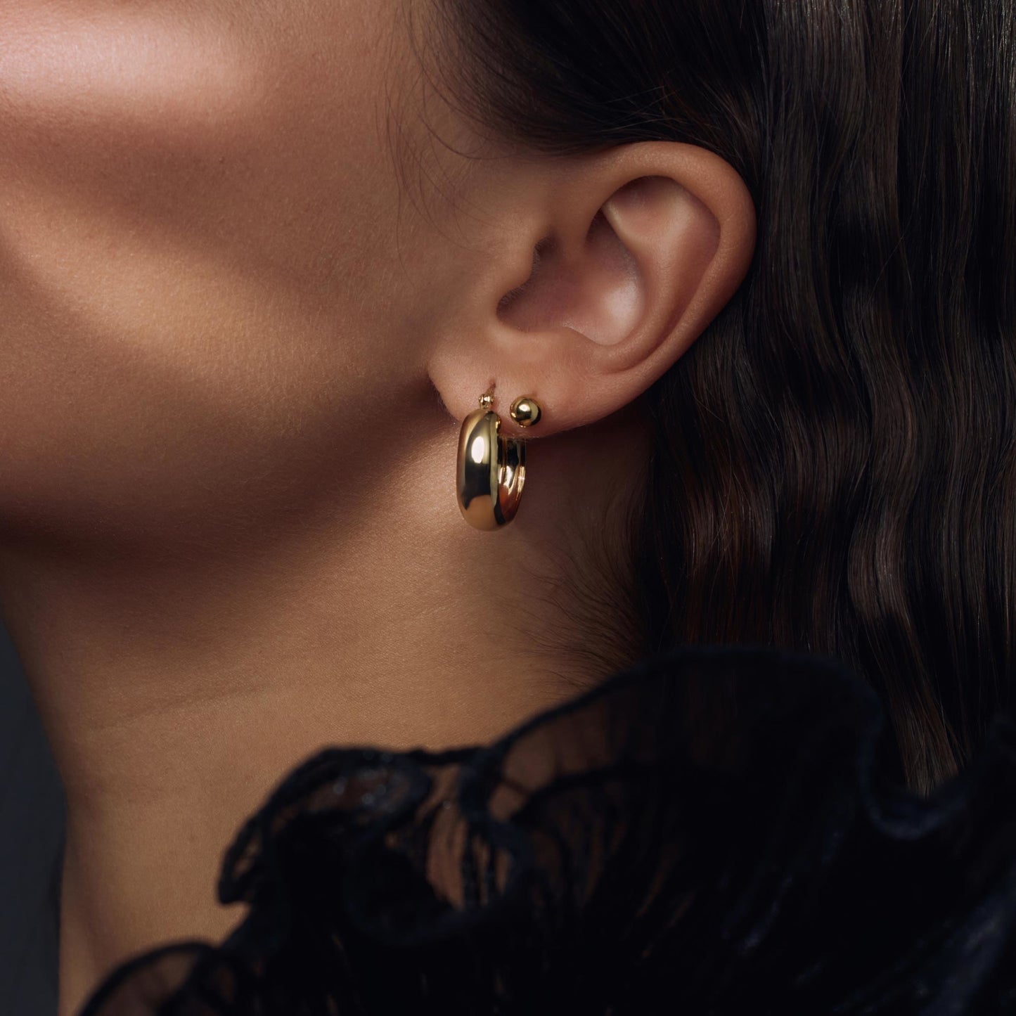 Sorprendimi 925 sterling silver gold plated earrings set - Parte di Me