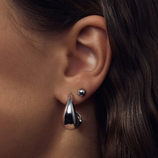 Bibbiena Poppi Casentino 925 sterling silver hoop earrings - Parte di Me